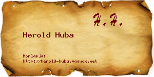 Herold Huba névjegykártya